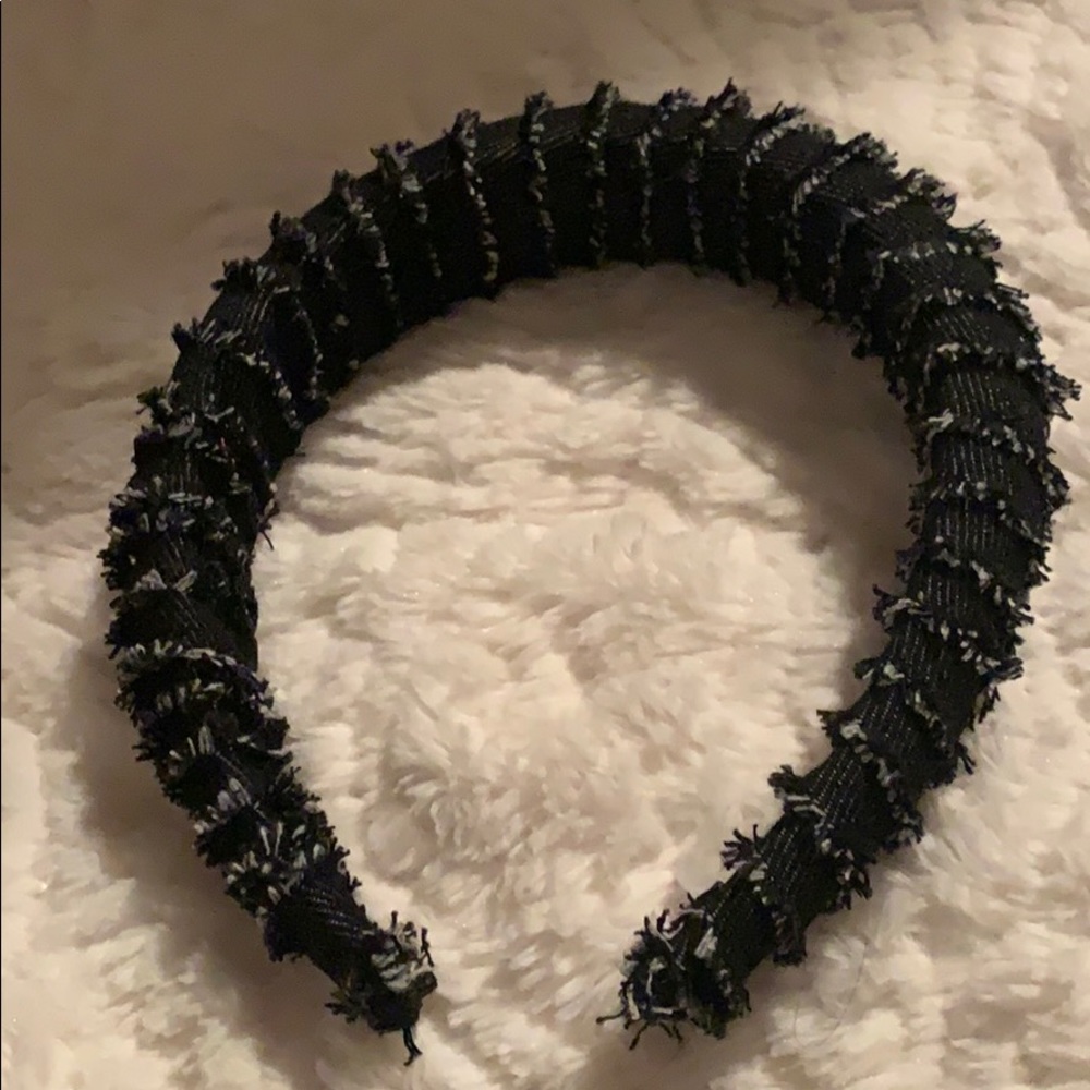 Black denim head band - Picture 1 of 3